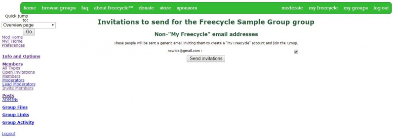 Prepare generic invitations